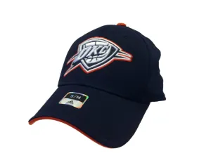 Oklahoma City Thunder Adidas Navy Blue Structured Fitted Hat Cap (S/M)