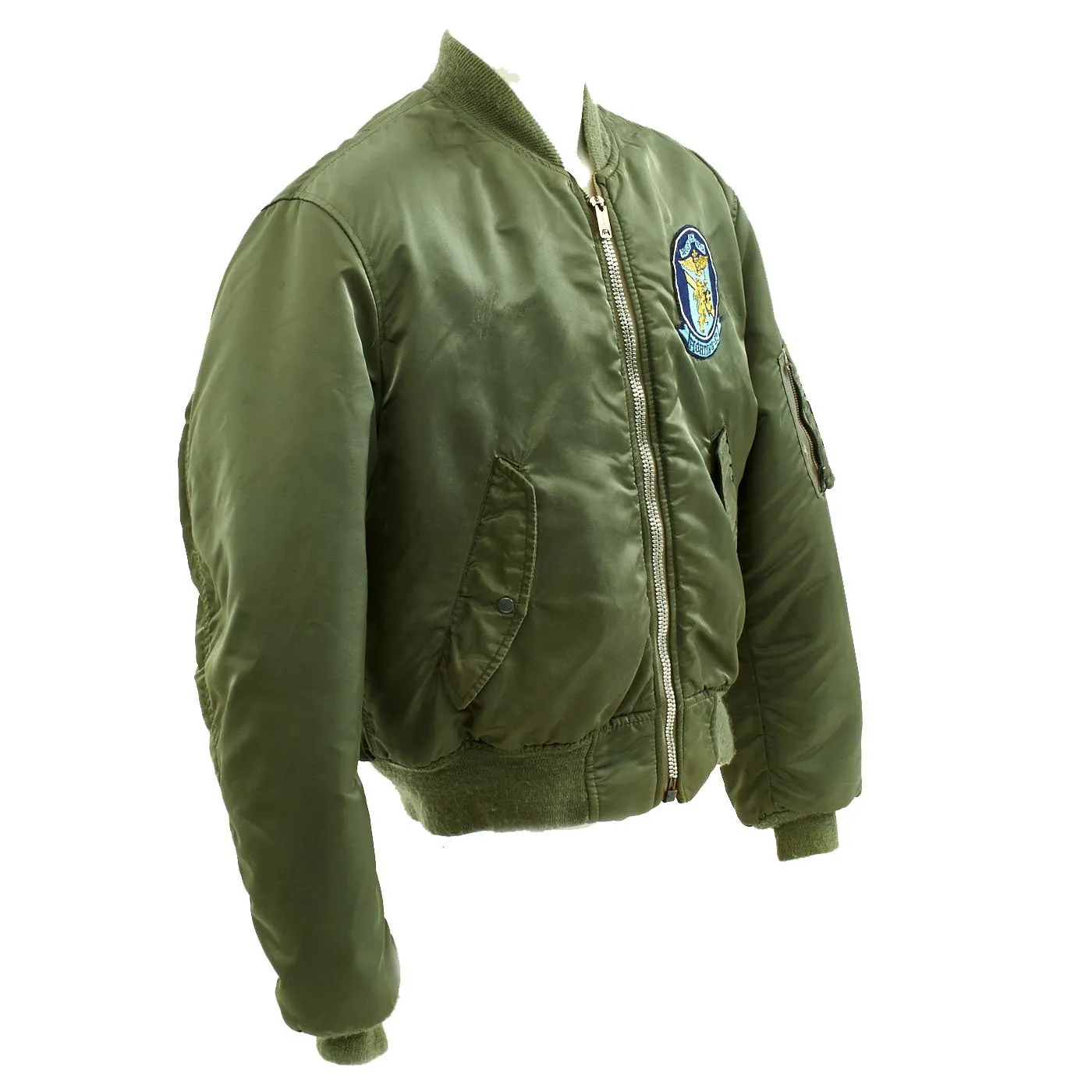 Original 1970s U.S. Navy Fighter Squadron 32 VF-32 MA1 Type Flight Jacket - The "Fighting Swordsmen"