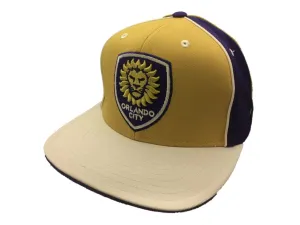 Orlando City SC Adidas Team Colored Structured Flat Bill Snapback Hat Cap