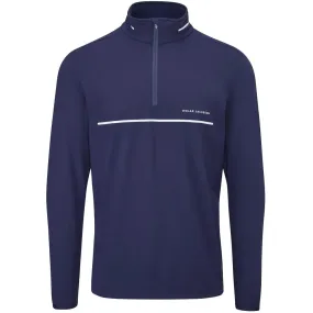 Oscar Jacobson Darwin 1/4 Zip Pullover - Navy/White