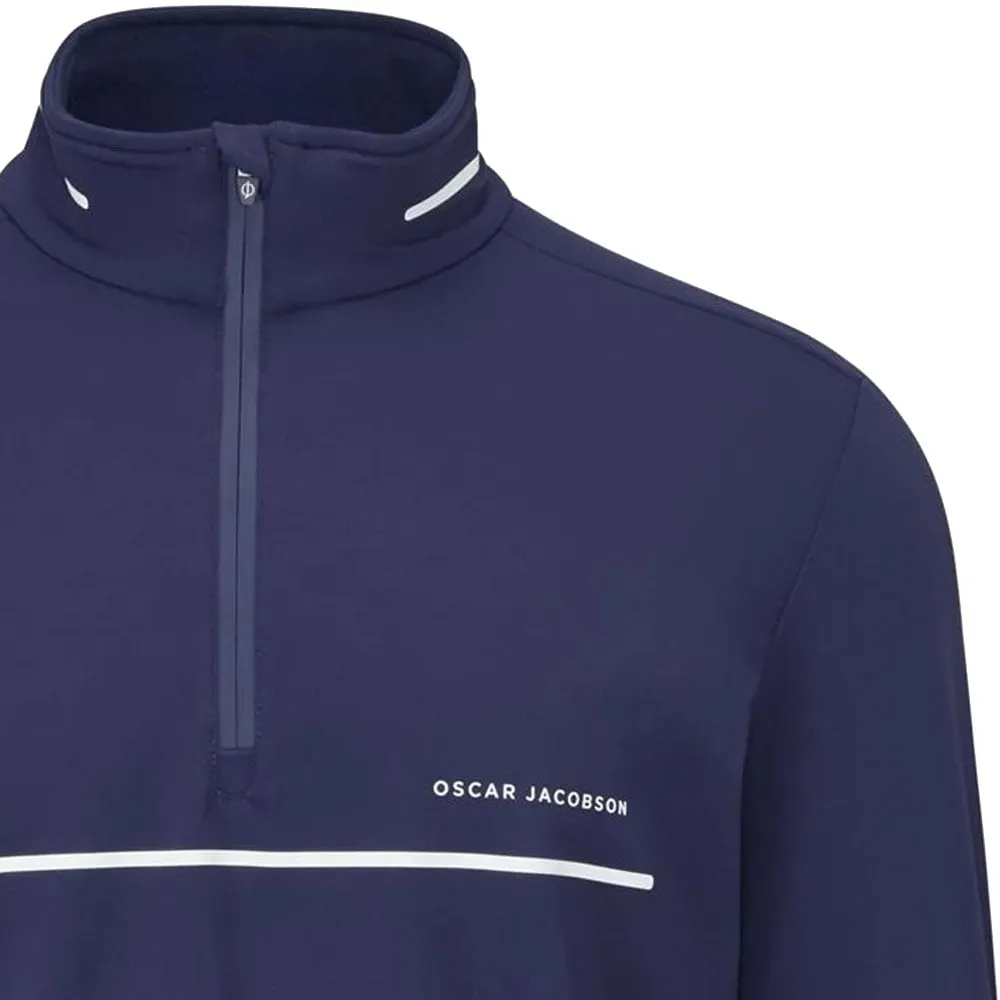 Oscar Jacobson Darwin 1/4 Zip Pullover - Navy/White