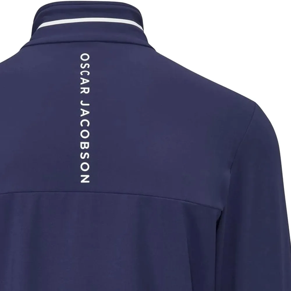 Oscar Jacobson Darwin 1/4 Zip Pullover - Navy/White