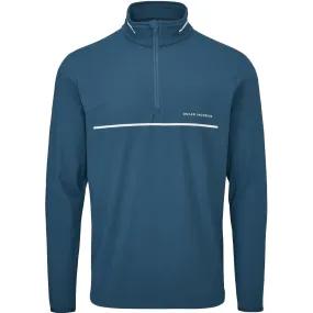 Oscar Jacobson Darwin 1/4 Zip Pullover - Teal/White