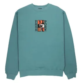 Passport Dine Em'  Crewneck Washed Out Teal