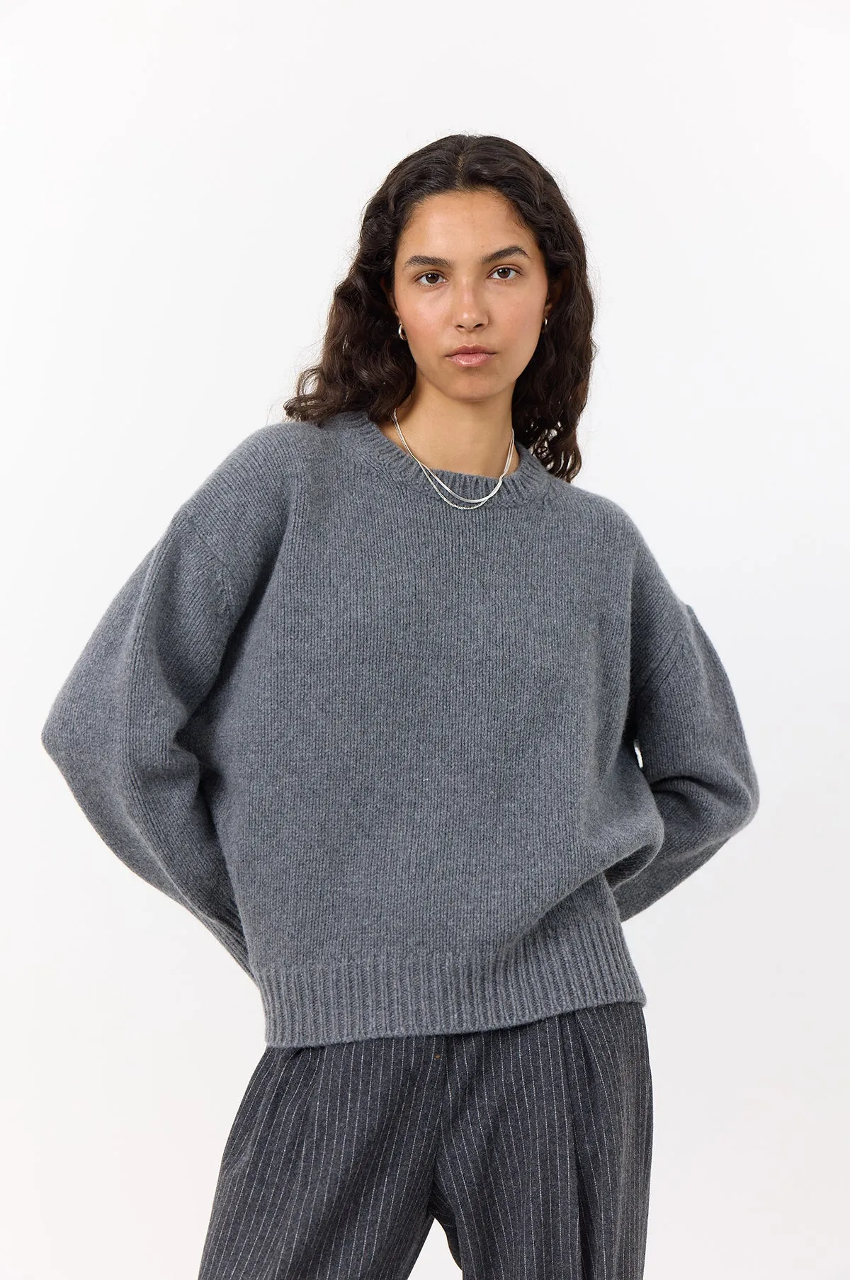 Perle Pullover Lava Smoke Melange