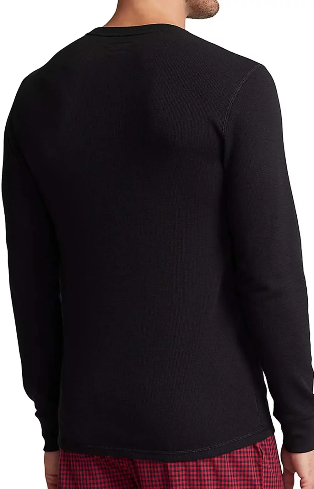 Polo Ralph Lauren Thermal Waffle Knit Long Sleeve Crew Shirt - Classic Black