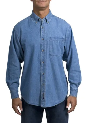 Port Authority - Long Sleeve Denim Shirt. S600