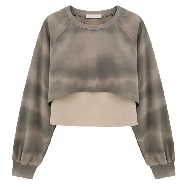 Pre Order:  Vintage Tie-Dye Long Sleeve O-Neck Sweatshirts