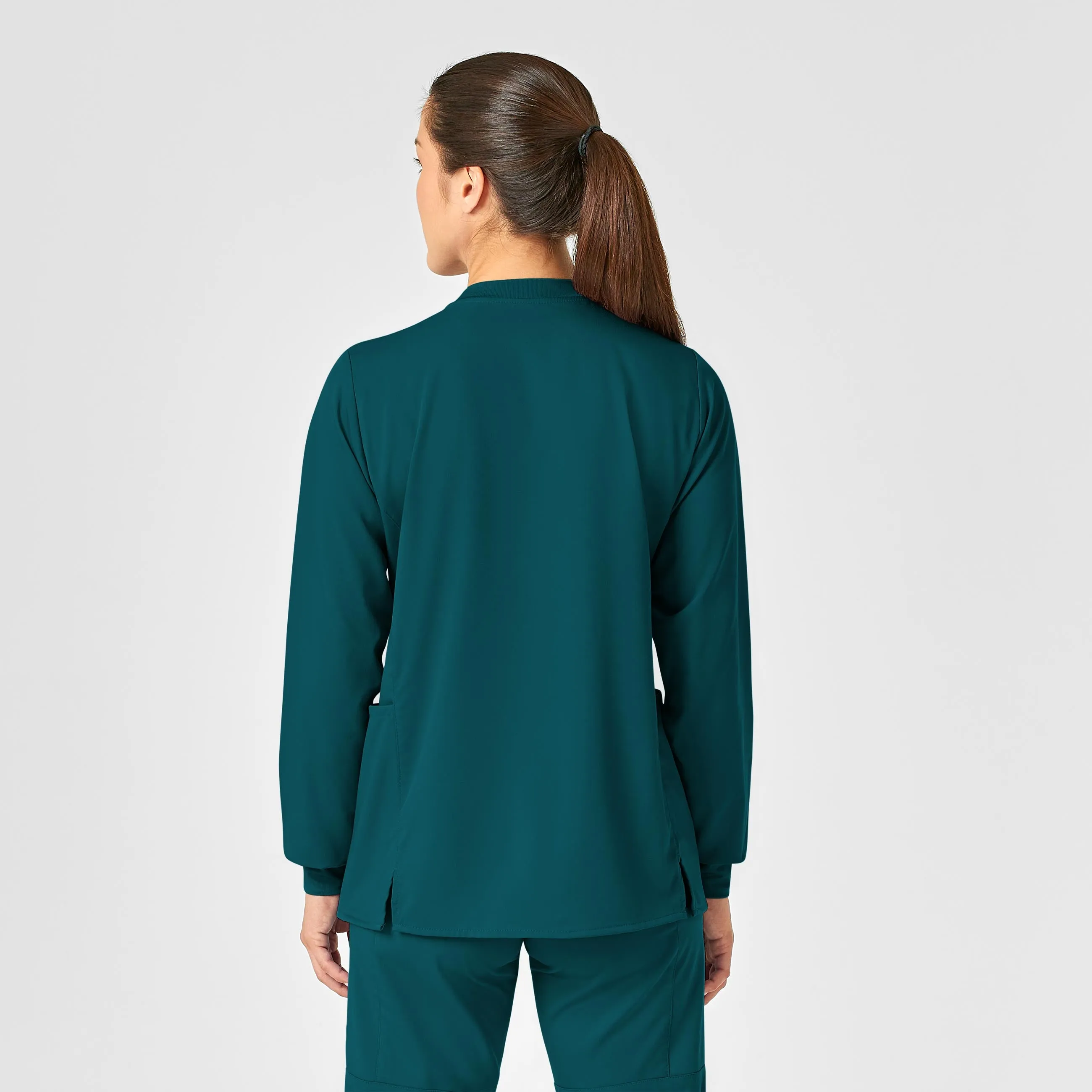 PRO Women's Snap Front Scrub Jacket - Caribbean