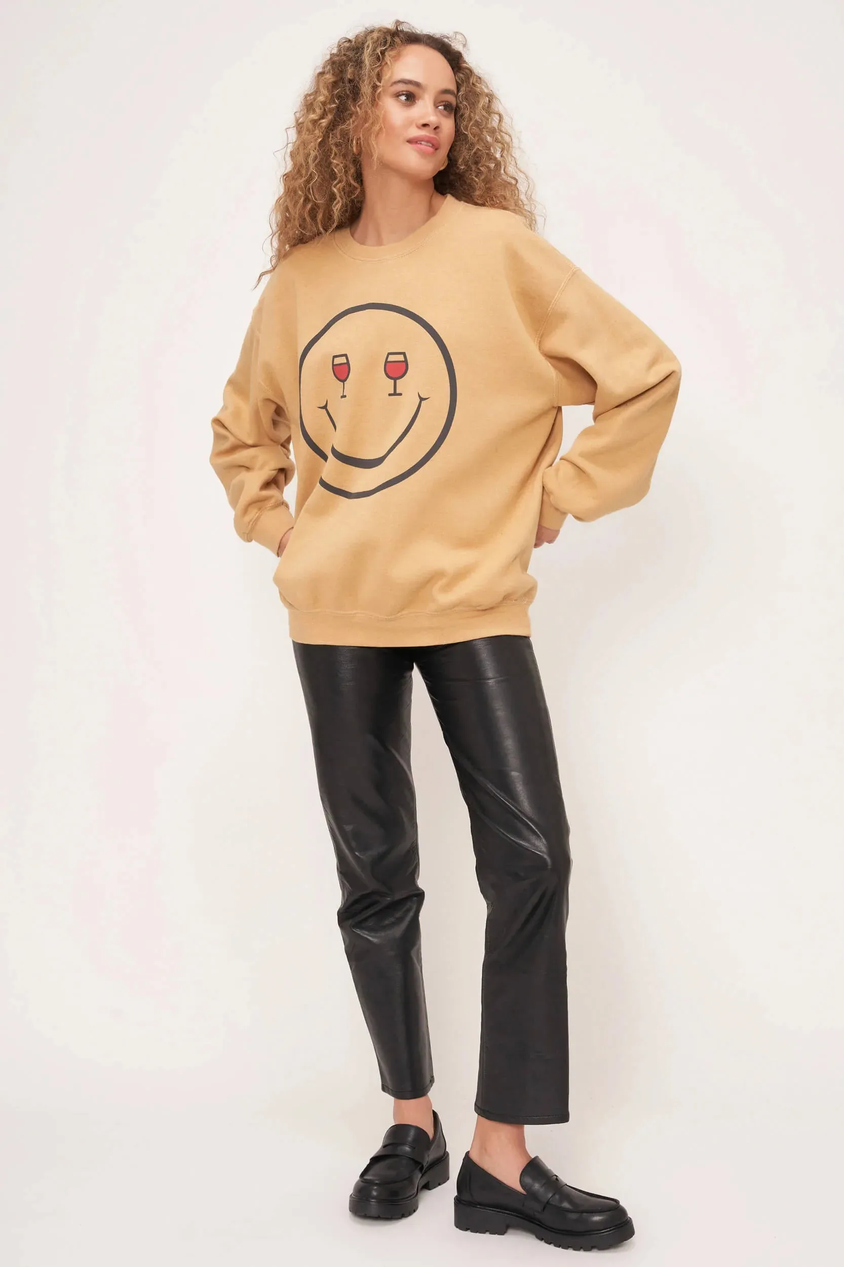 Project Social T Smiley Winey Pullover