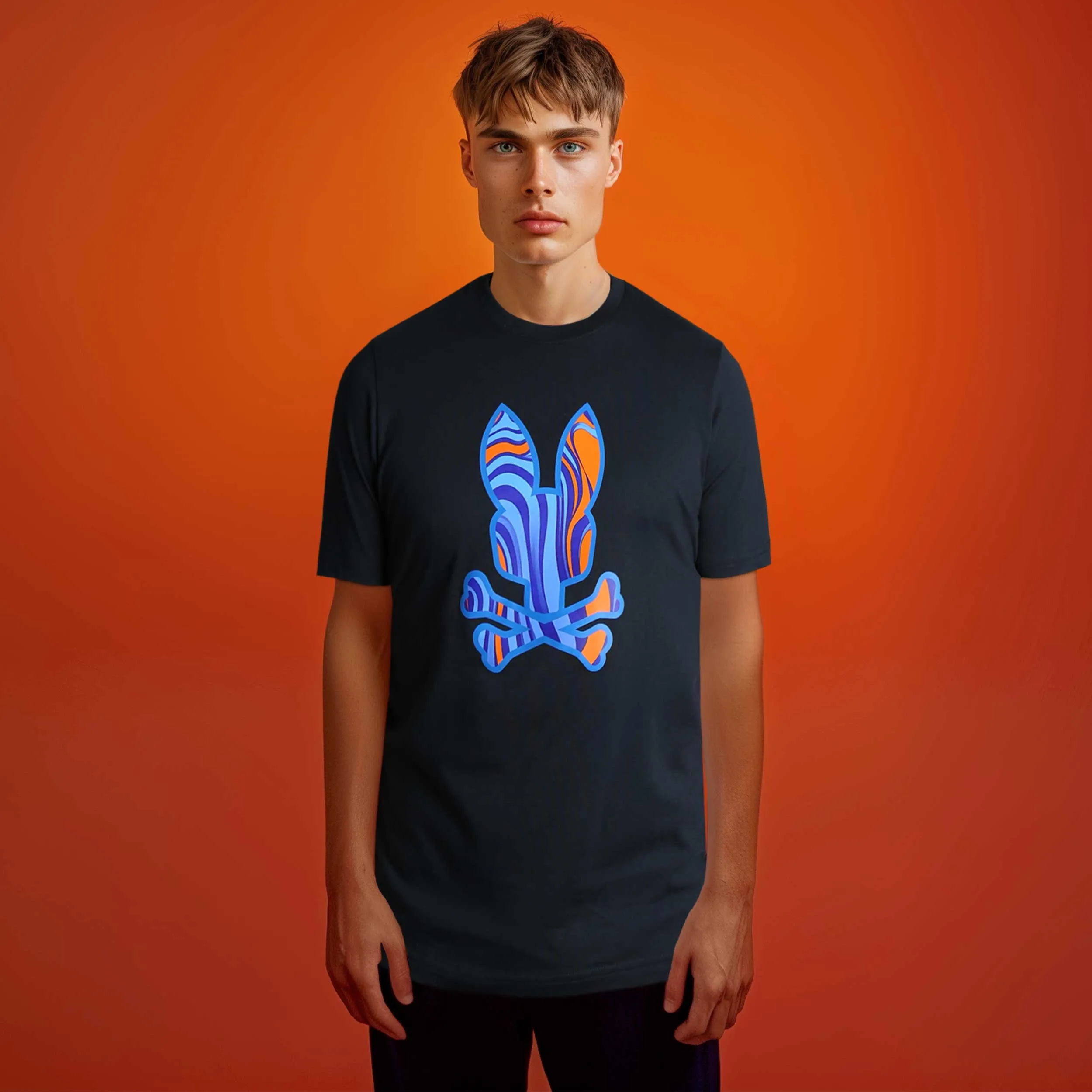 Psycho Bunny Nevada Graphic T-Shirt in Navy