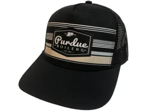 Purdue Boilermakers TOW Black "Route" Mesh Adj. Snapback Hat Cap