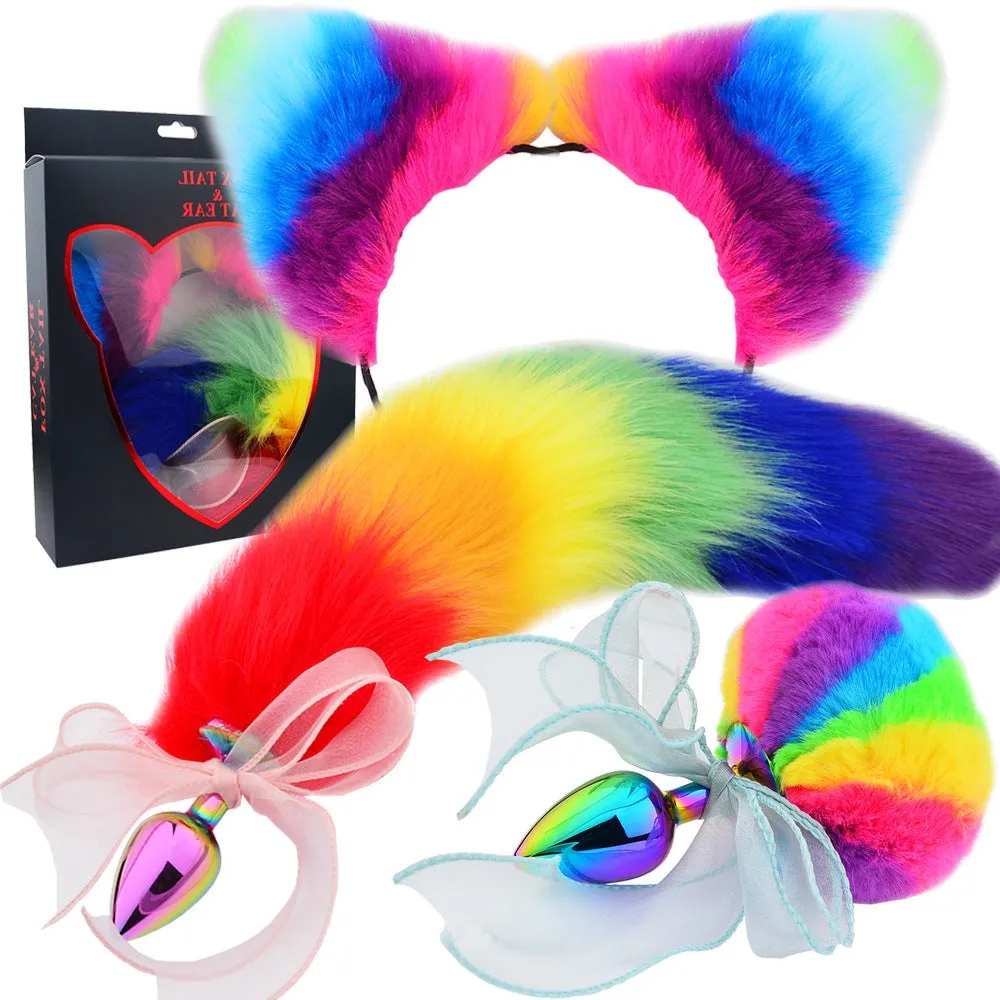 Rainbow Kitten Play & Plug Set