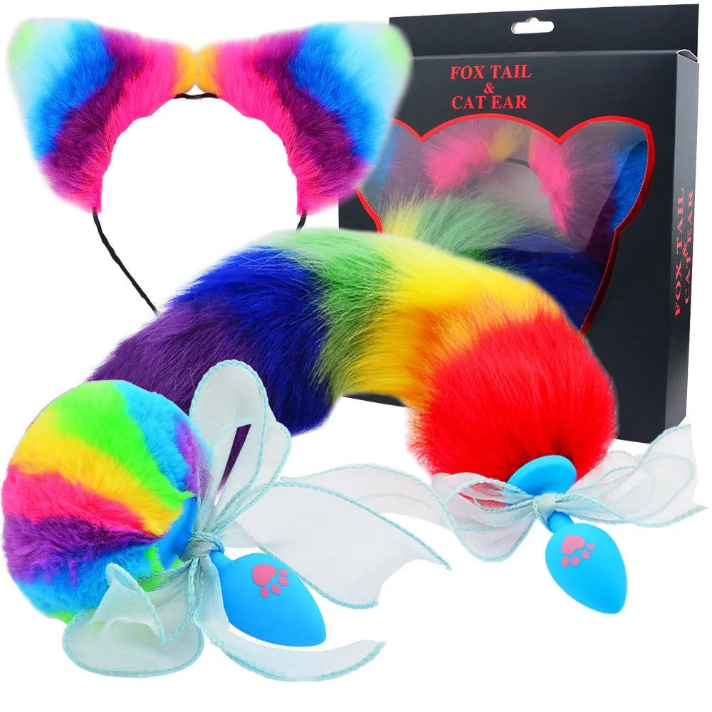 Rainbow Kitten Play & Plug Set