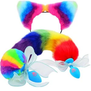 Rainbow Kitten Play & Plug Set