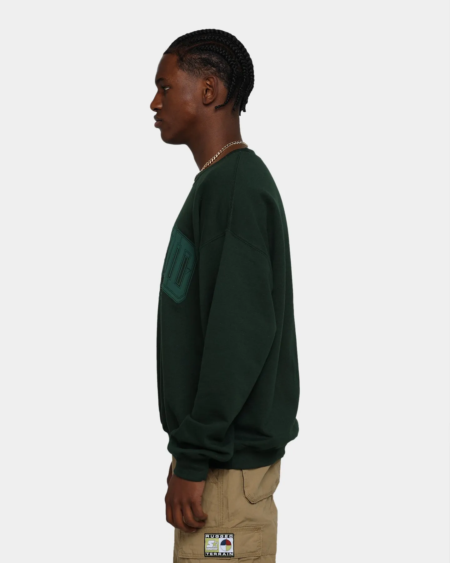 Rats Get Rat Paranoid Crewneck Military Green