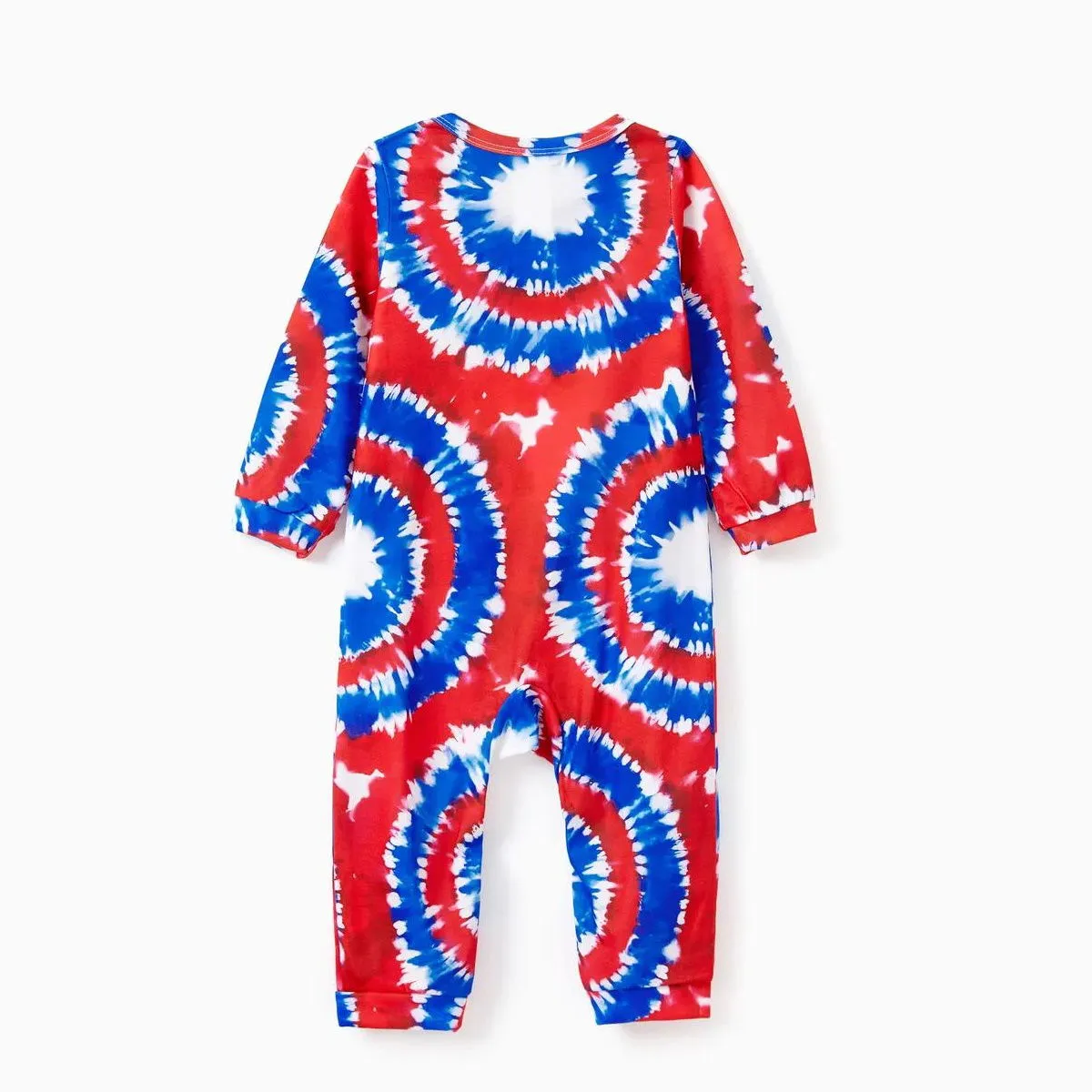 Red and Blue Tie Dye Santa Claus Pajamas for Family