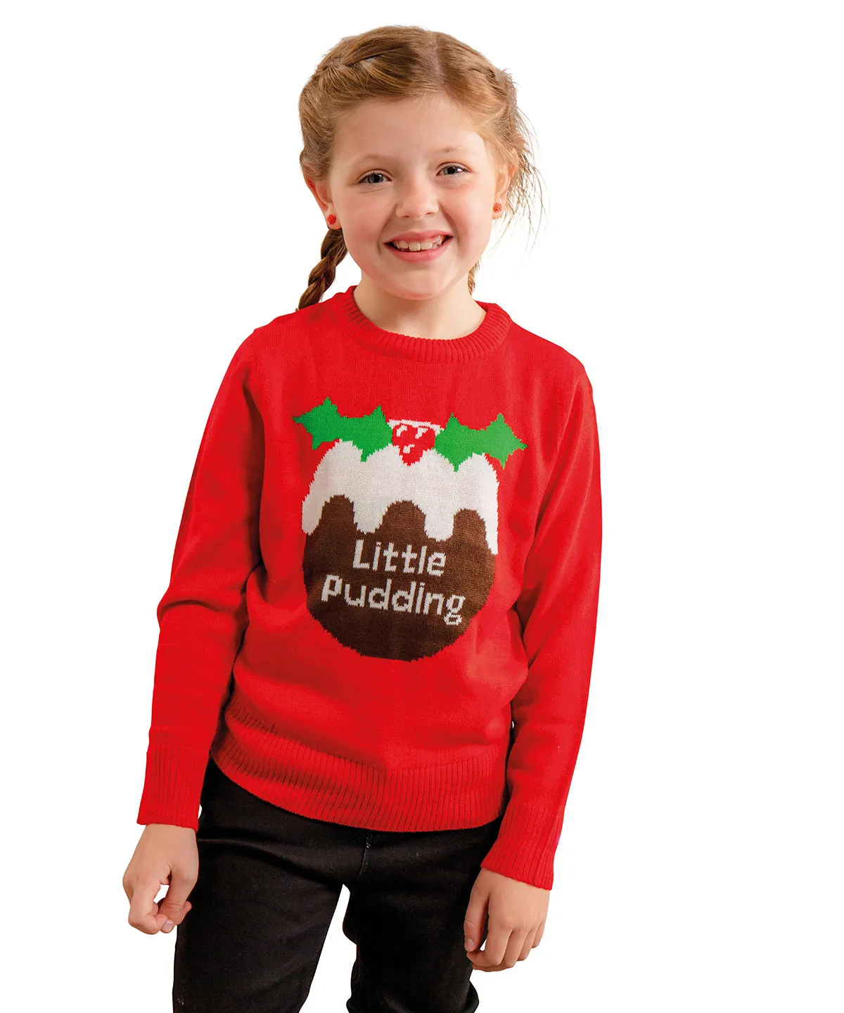 Red - Kids little pudding jumper