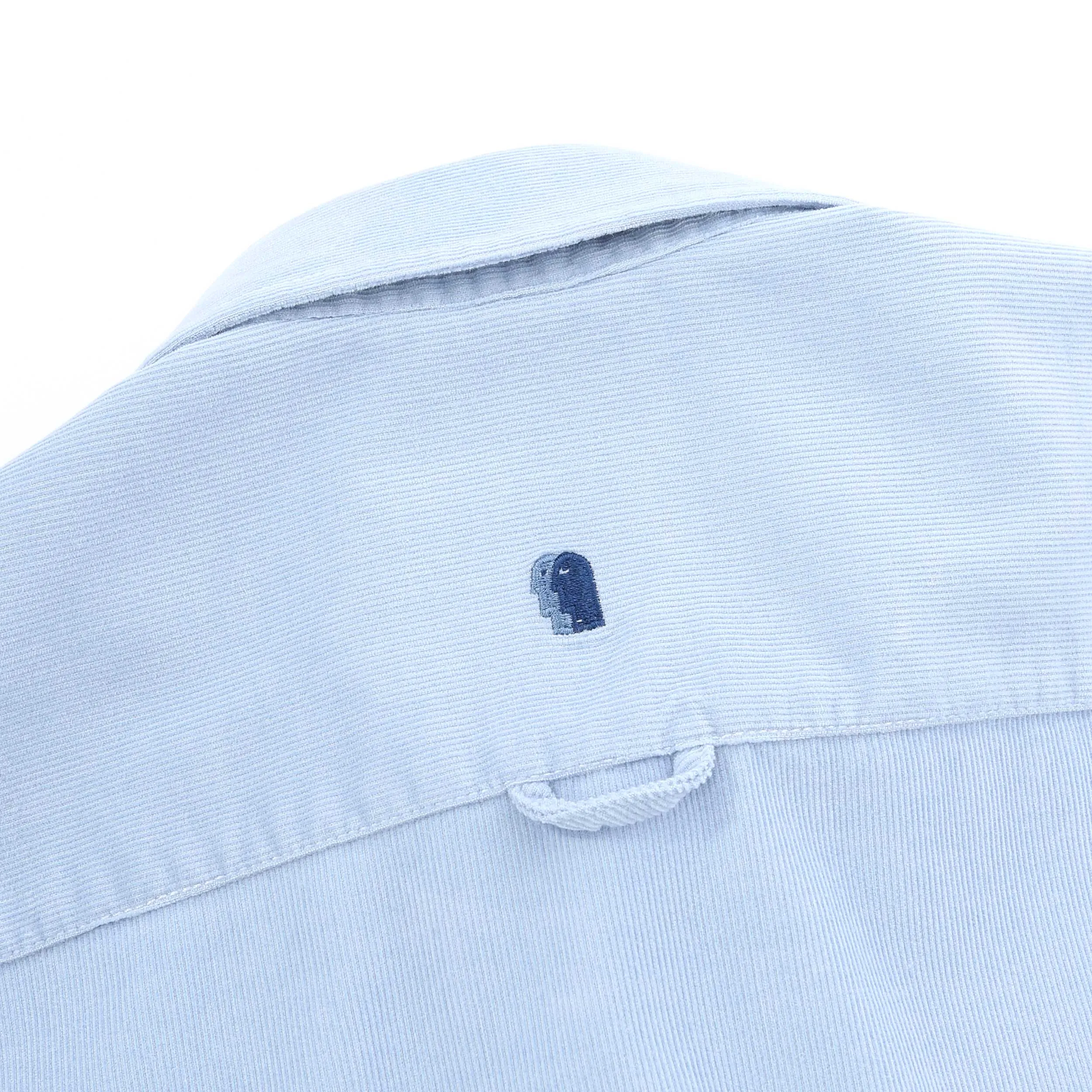 Remus Uomo Needle Cord Shirt in Sky Blue