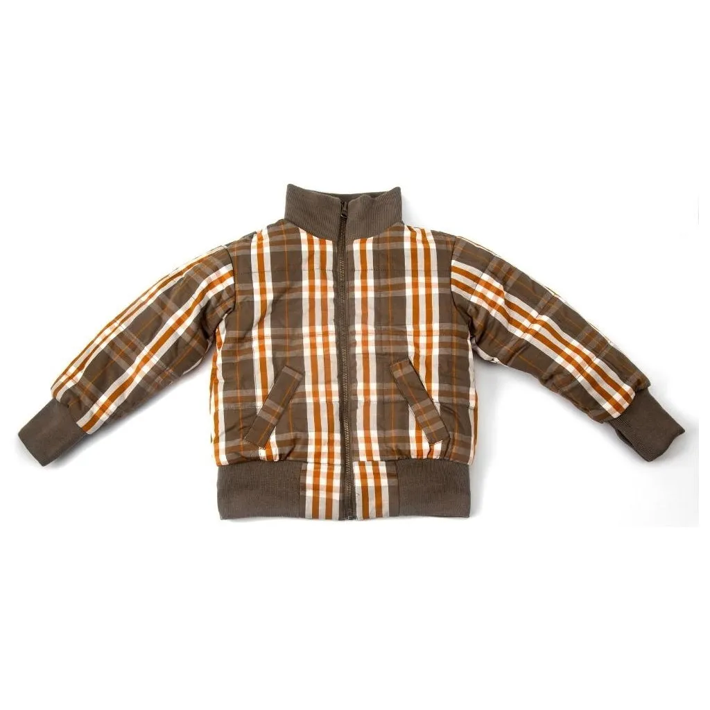 Reversible Bomber Jacket - Fog   Storm Plaid