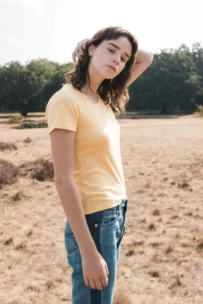 rib tee short sleeve yellow