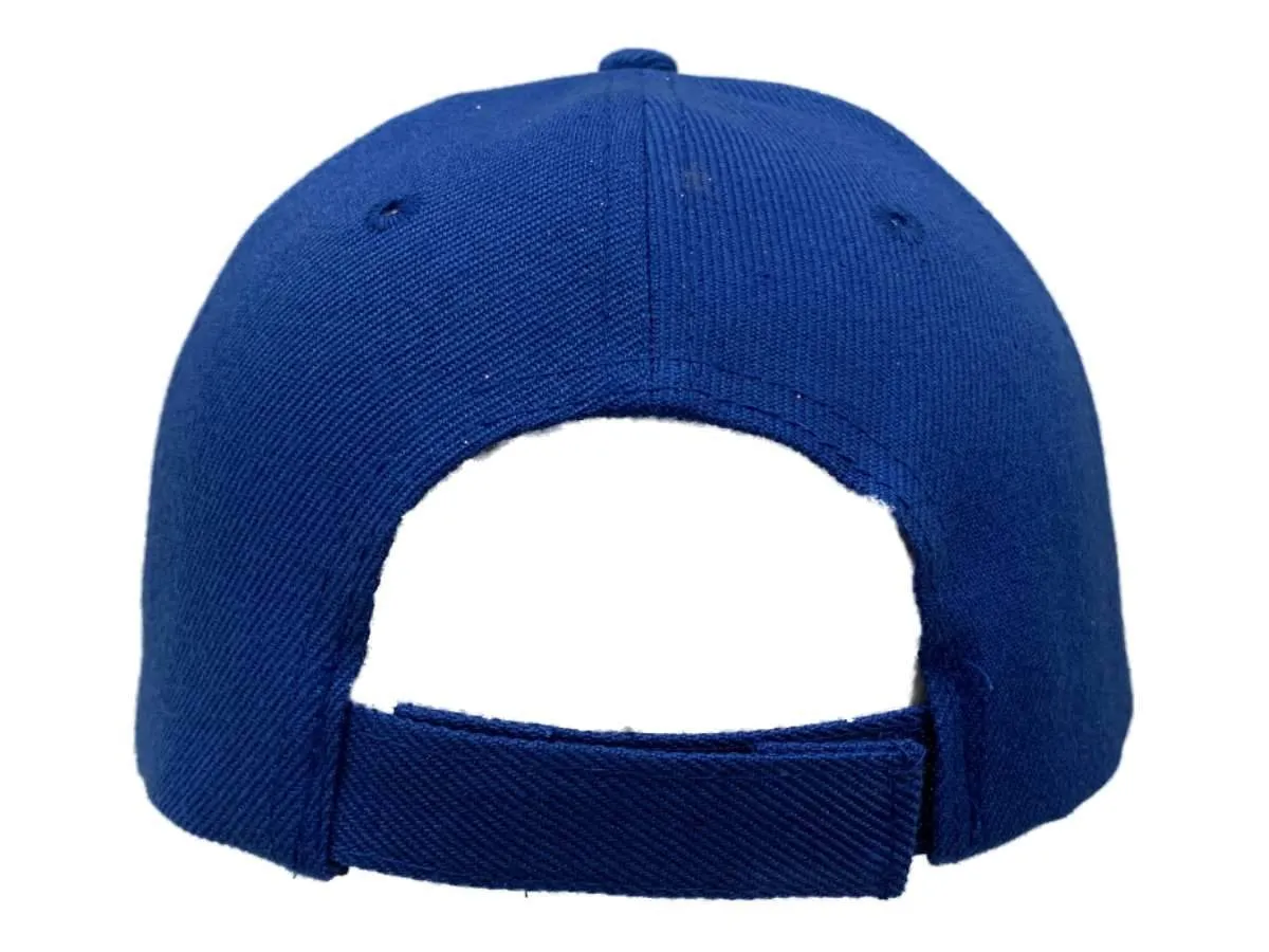 Royal Blue XM Structured Adjustable Strap Blank Hat Cap