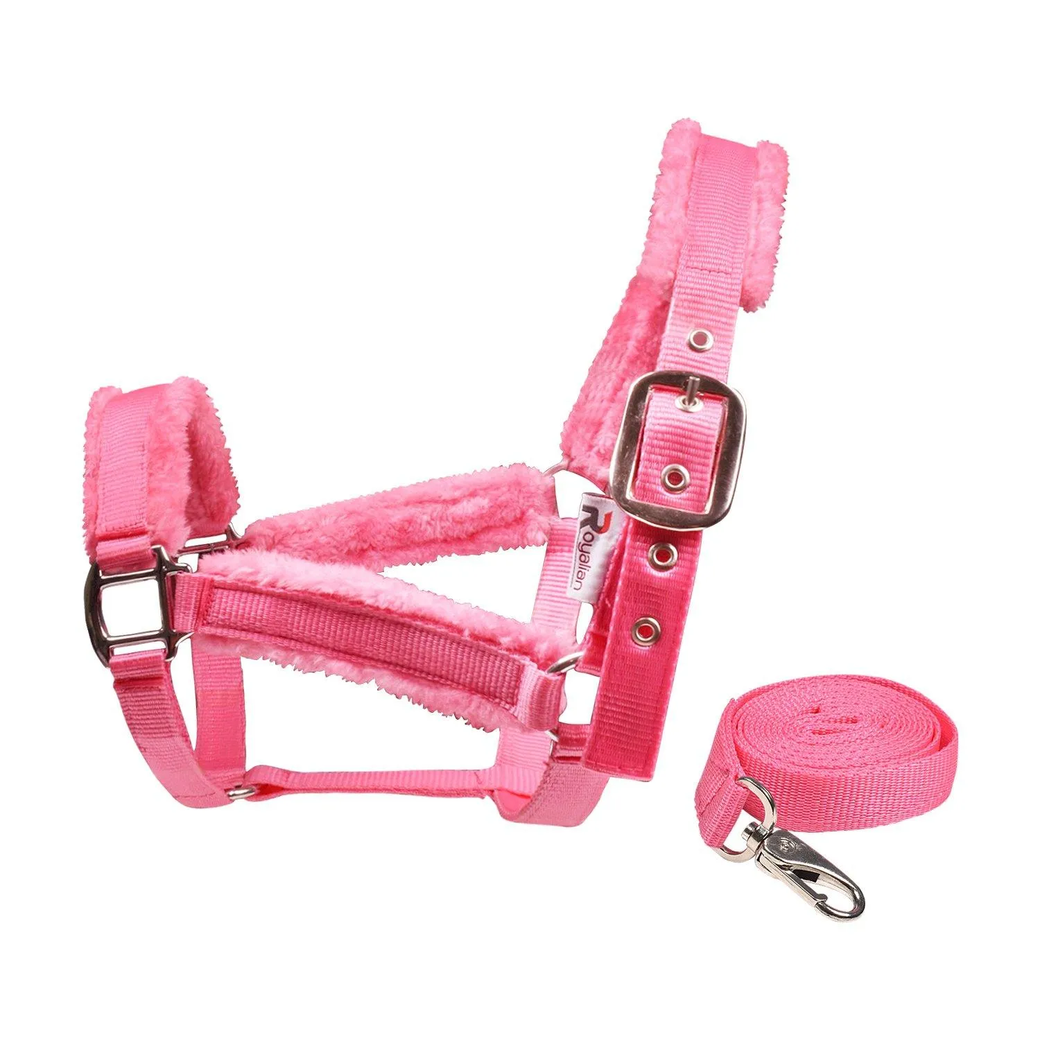 Royalian Horse Fur Nylon Halter With Nylon Lead