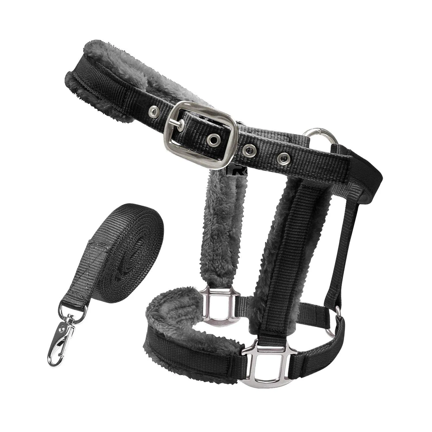 Royalian Horse Fur Nylon Halter With Nylon Lead