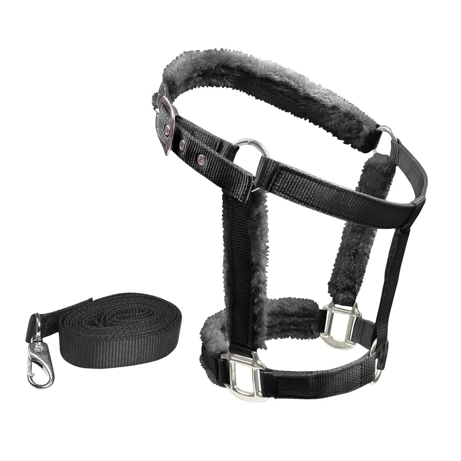 Royalian Horse Fur Nylon Halter With Nylon Lead