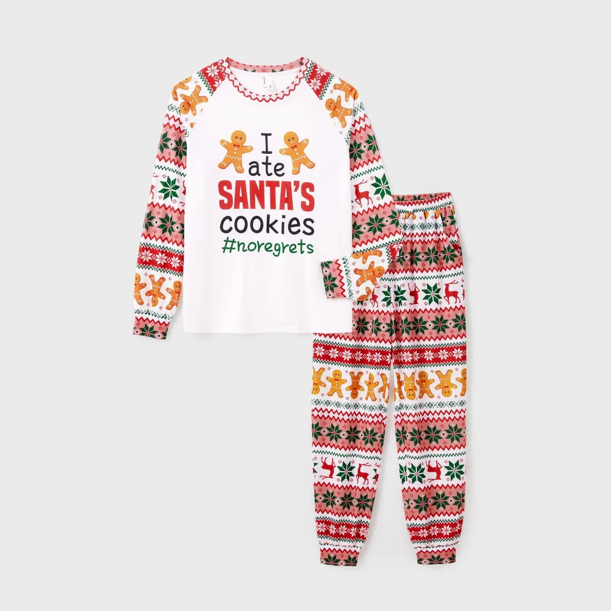 Santa's Cookies Gingerbread Family Pajamas Christmas