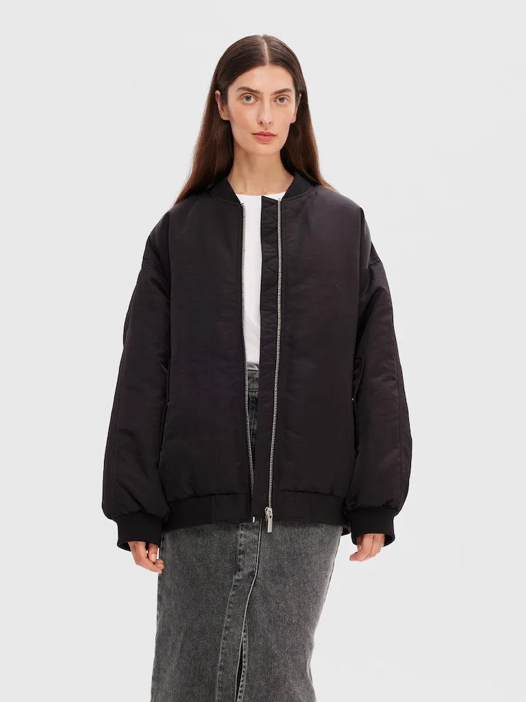 Selected Femme Berete - Re-down bomber jakke