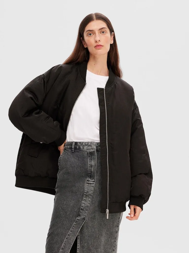 Selected Femme Berete - Re-down bomber jakke