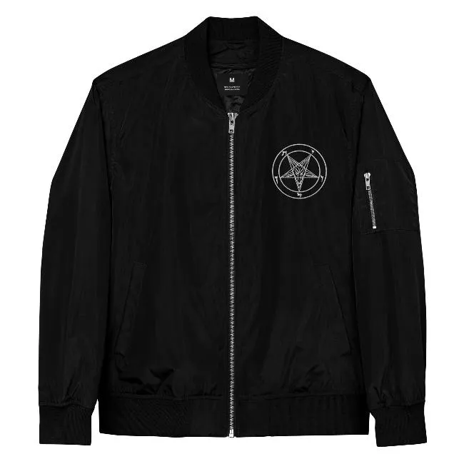 Sigil of Baphomet Premium Recycled Bomber Jacket | Sustainable Satanic Style