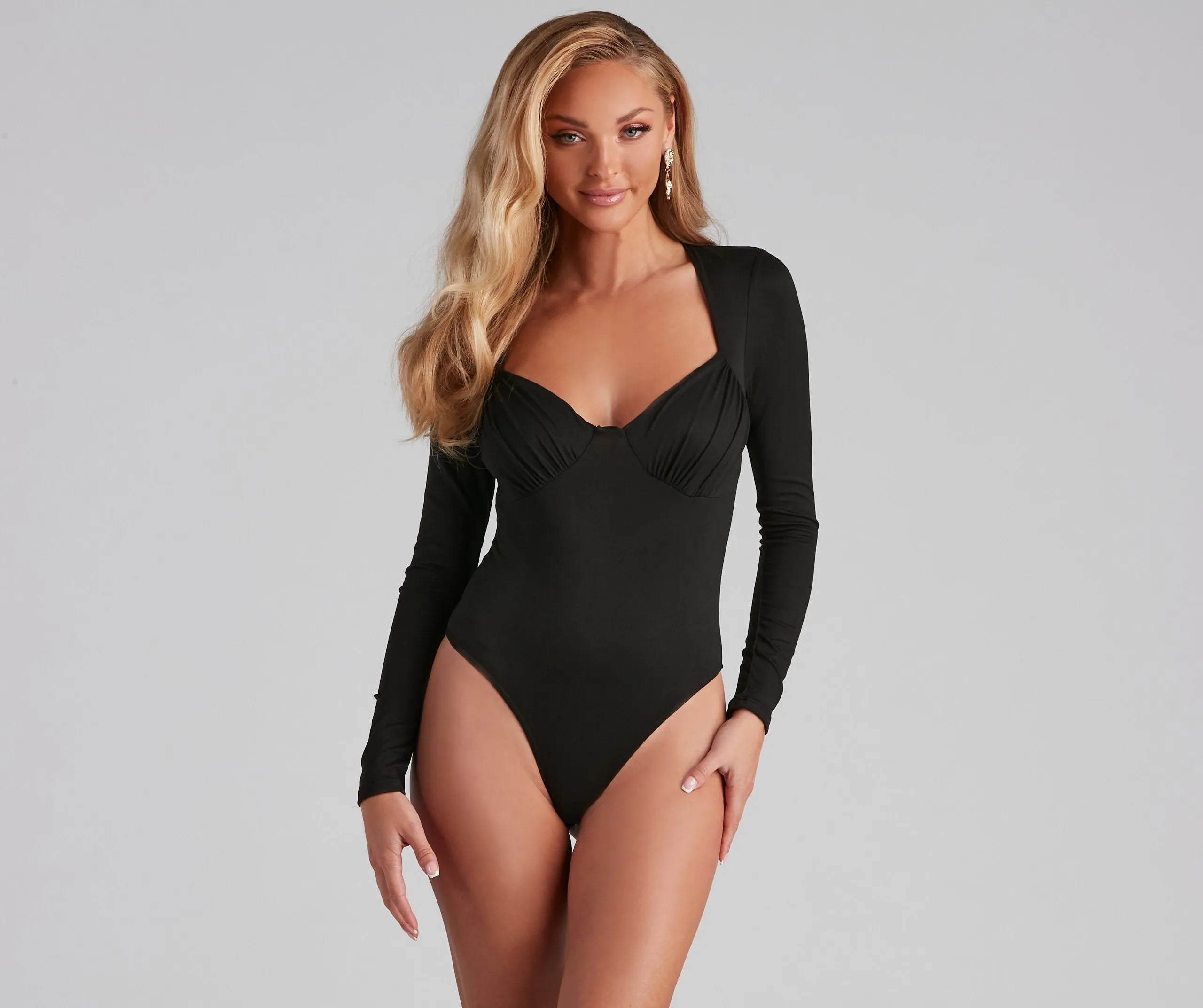 Simple And Chic Sweetheart Bodysuit