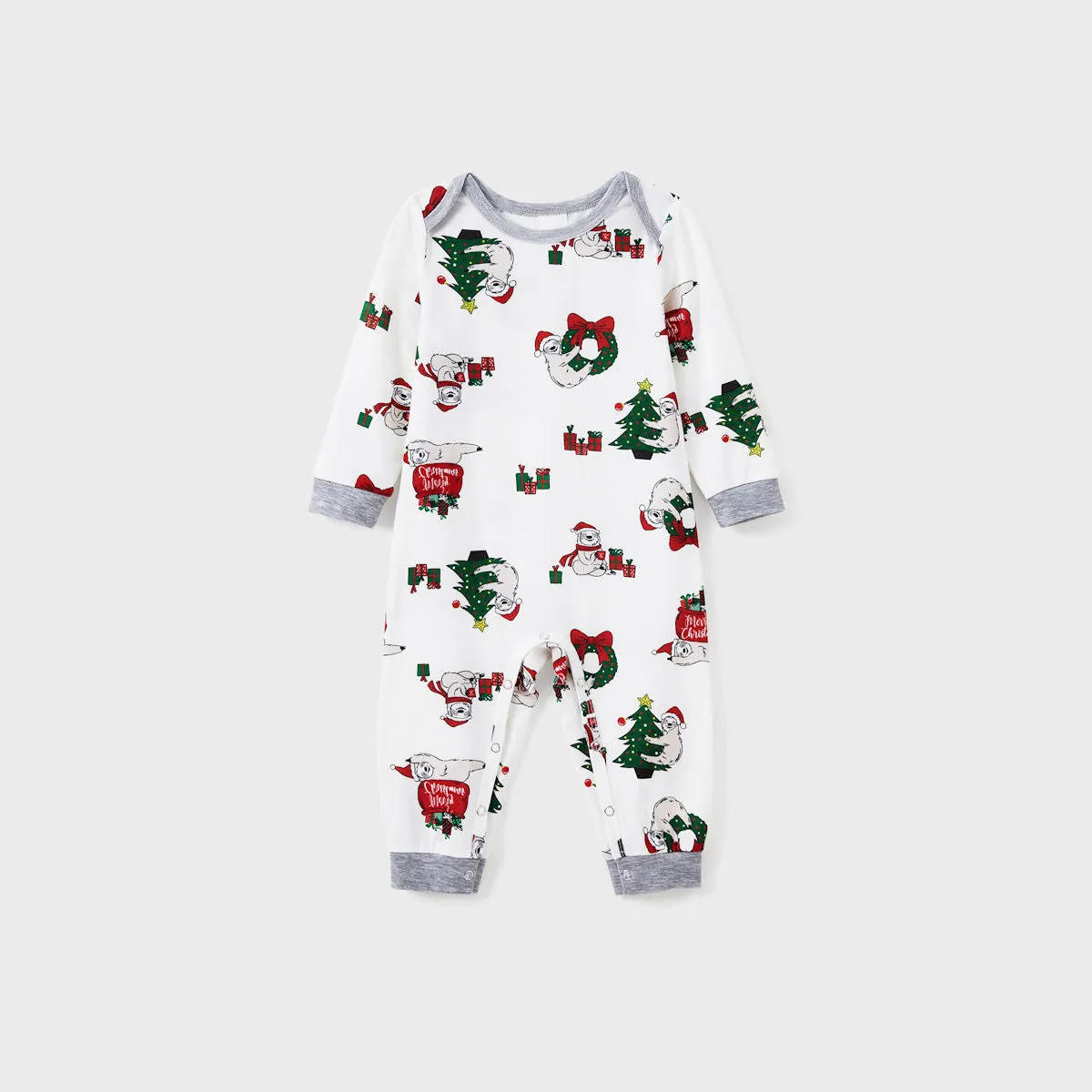 Sloth Family Christmas Pajamas Allover Christmas Pattern Wreath Gift