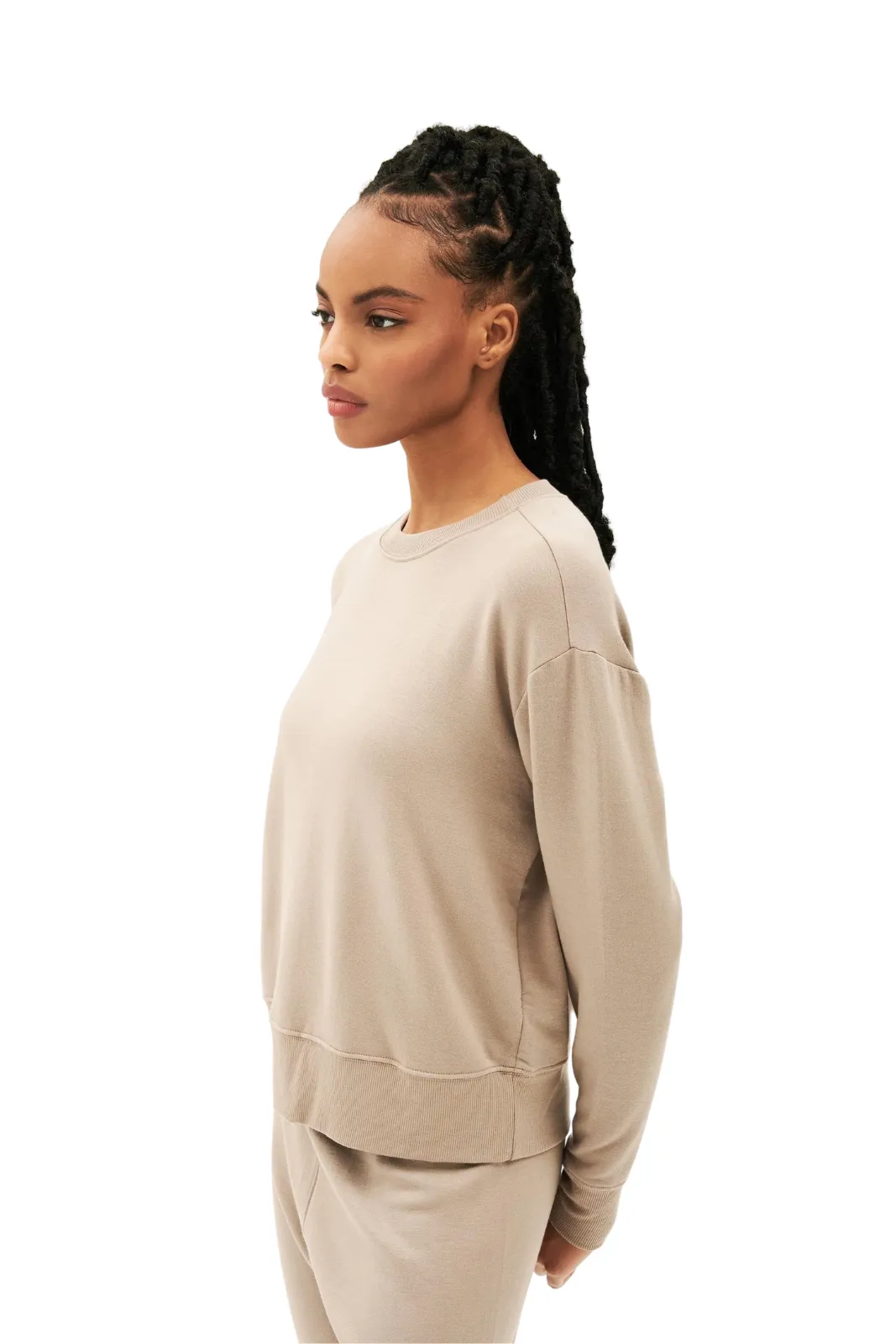 Sonja Fleece Sweatshirt Dark Khaki