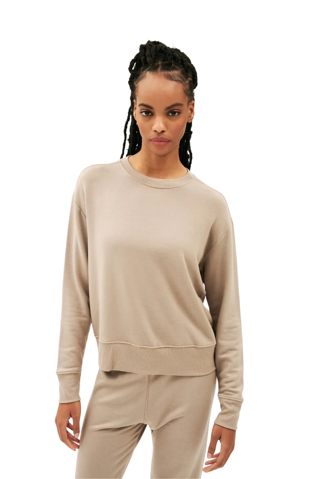 Sonja Fleece Sweatshirt Dark Khaki