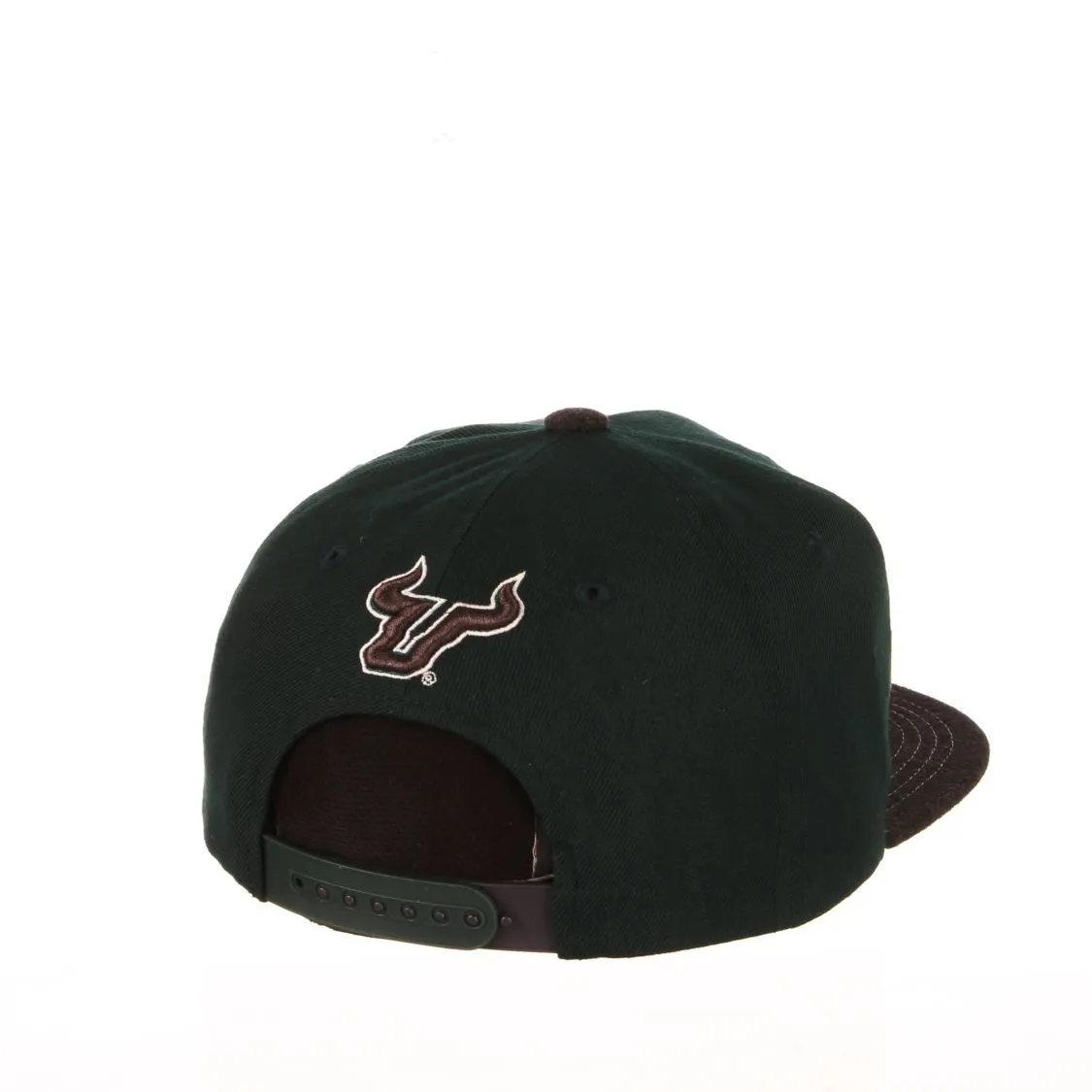 South Florida Bulls Zephyr Dark Green & Gray "Jock" Snapback Flat Bill Hat Cap