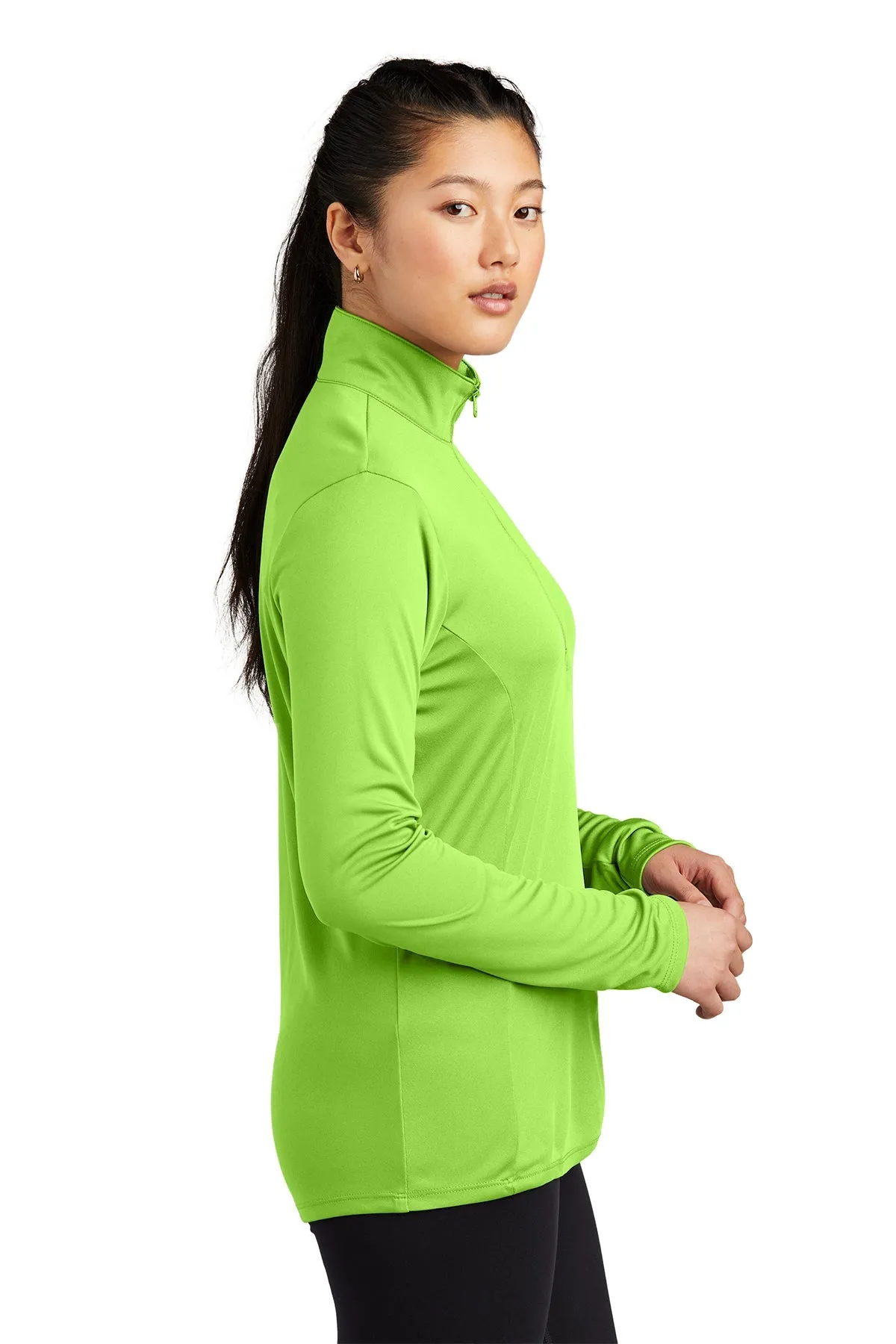 Sport-Tek Ladies PosiCharge Competitor Customized 1/4-Zip Pullovers, Lime Shock