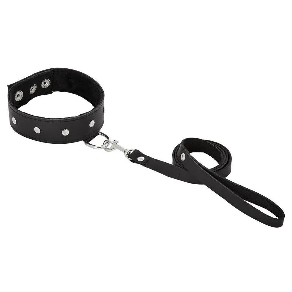 Sportsheets Leather Leash And Collar