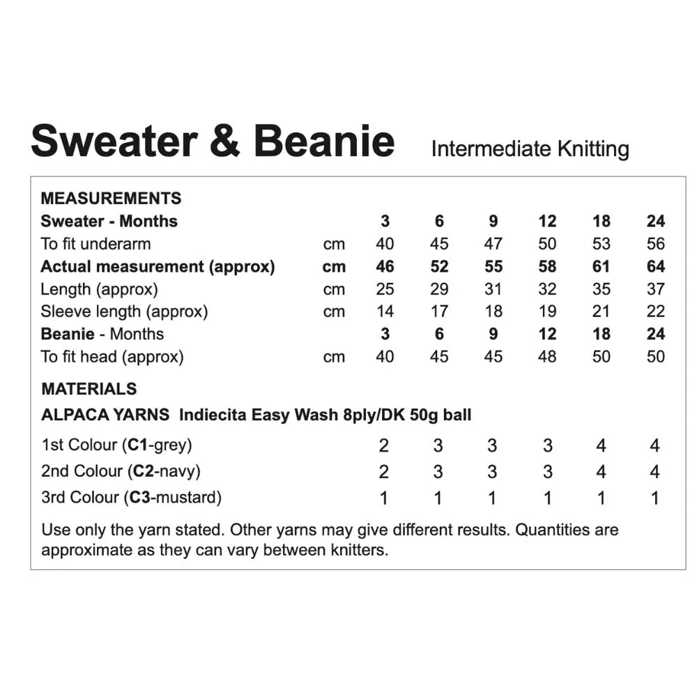 Sweater & Beanie - 8Ply (1557)