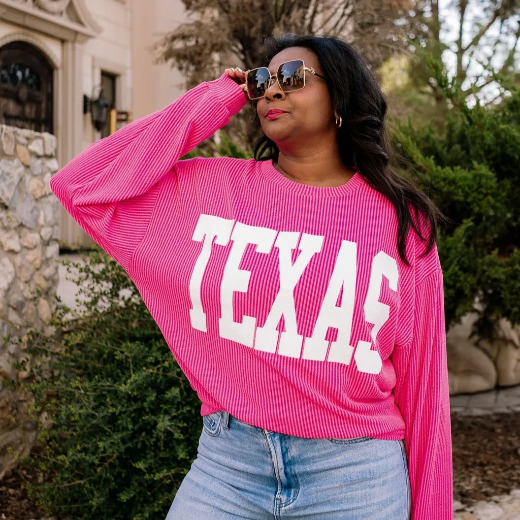 Texas Comfy Corded Graphic Sweatshirt