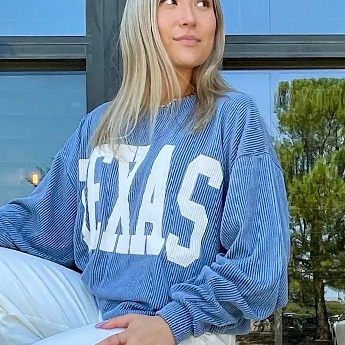 Texas Comfy Corded Graphic Sweatshirt