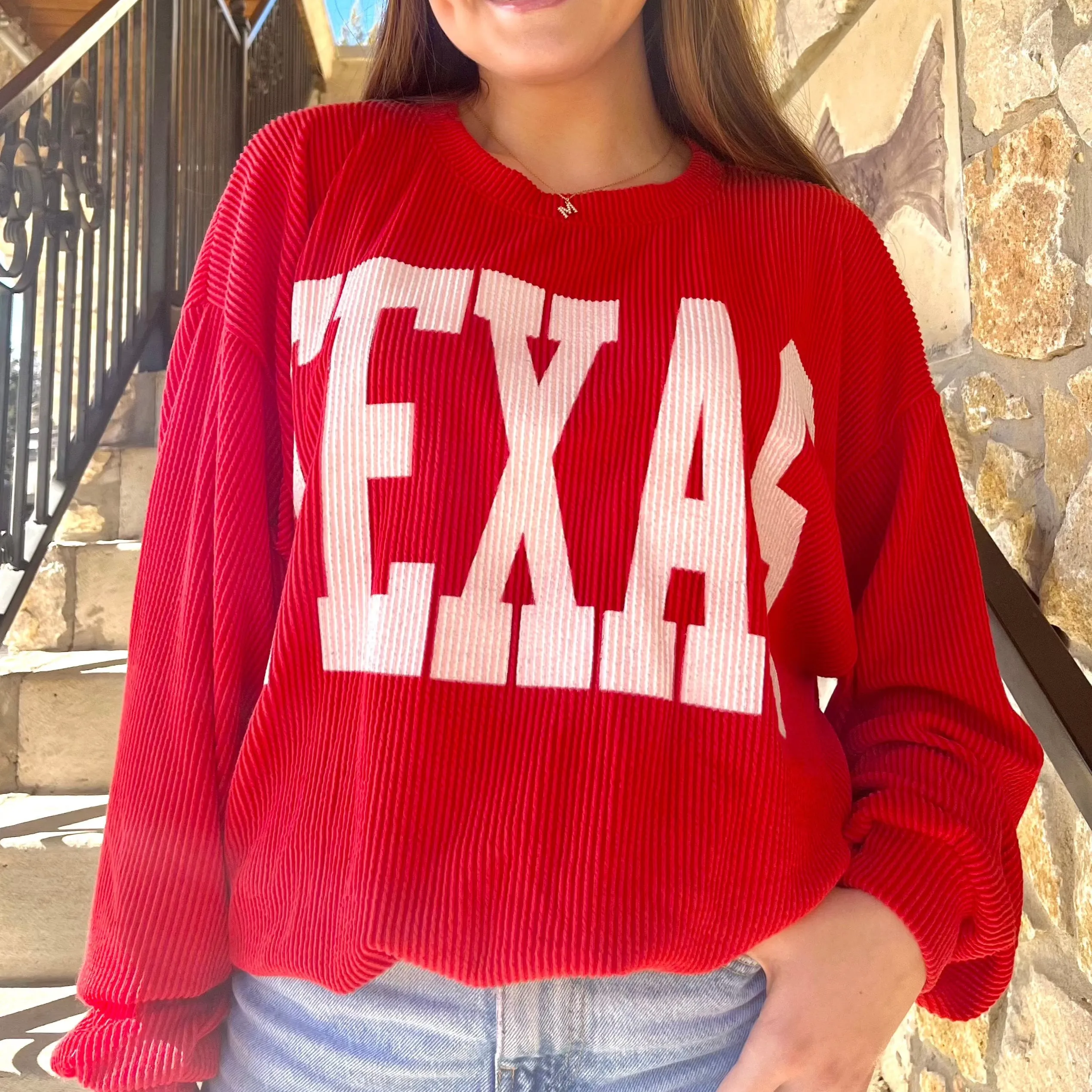 Texas Comfy Corded Graphic Sweatshirt