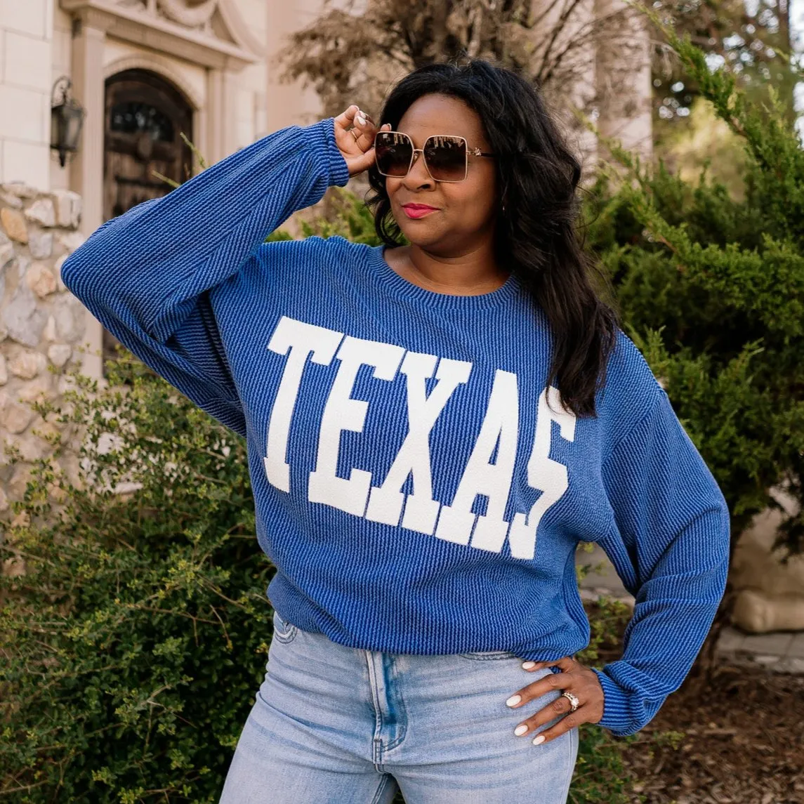 Texas Comfy Corded Graphic Sweatshirt