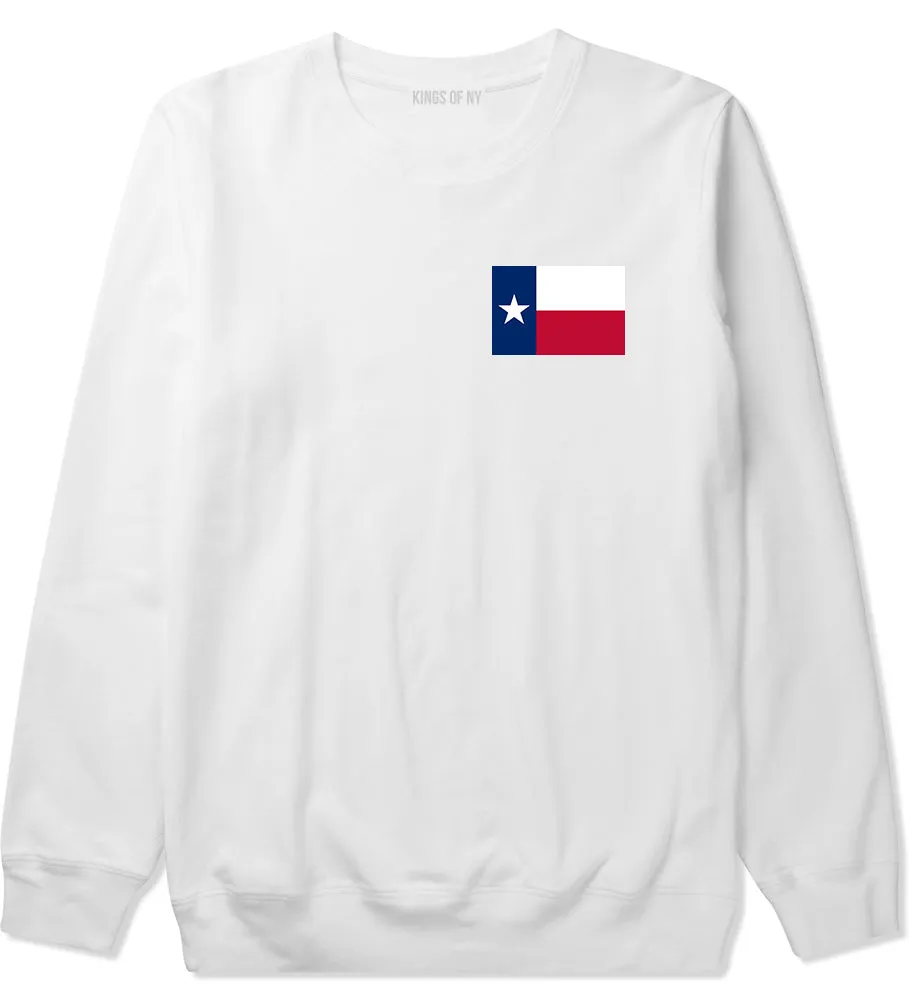 Texas State Flag TX Chest Mens Crewneck Sweatshirt