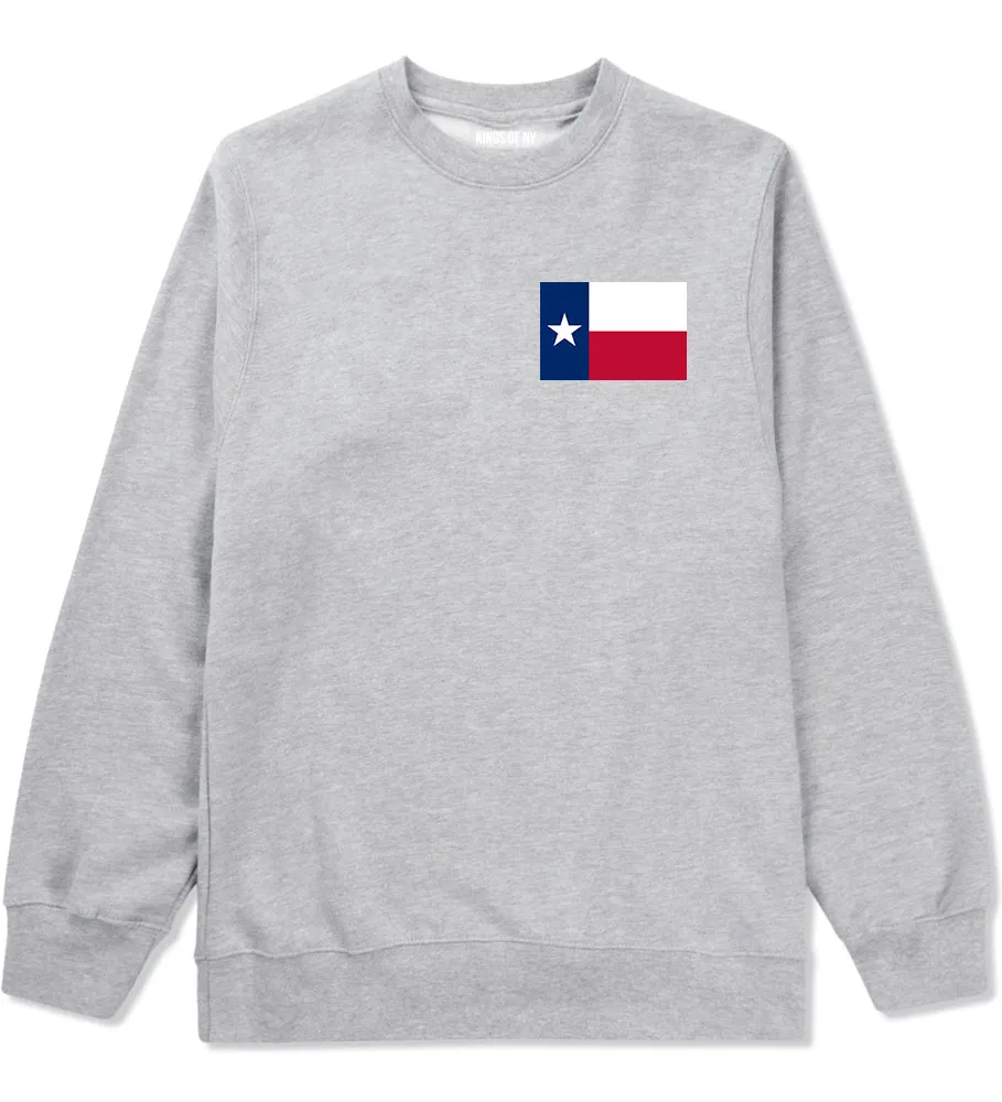 Texas State Flag TX Chest Mens Crewneck Sweatshirt