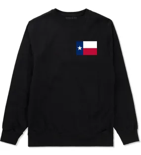 Texas State Flag TX Chest Mens Crewneck Sweatshirt