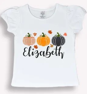 Thanksgiving shirt  Thanksgiving personalized girl shirt, Girls pumpkin shirt, Little girls shirt