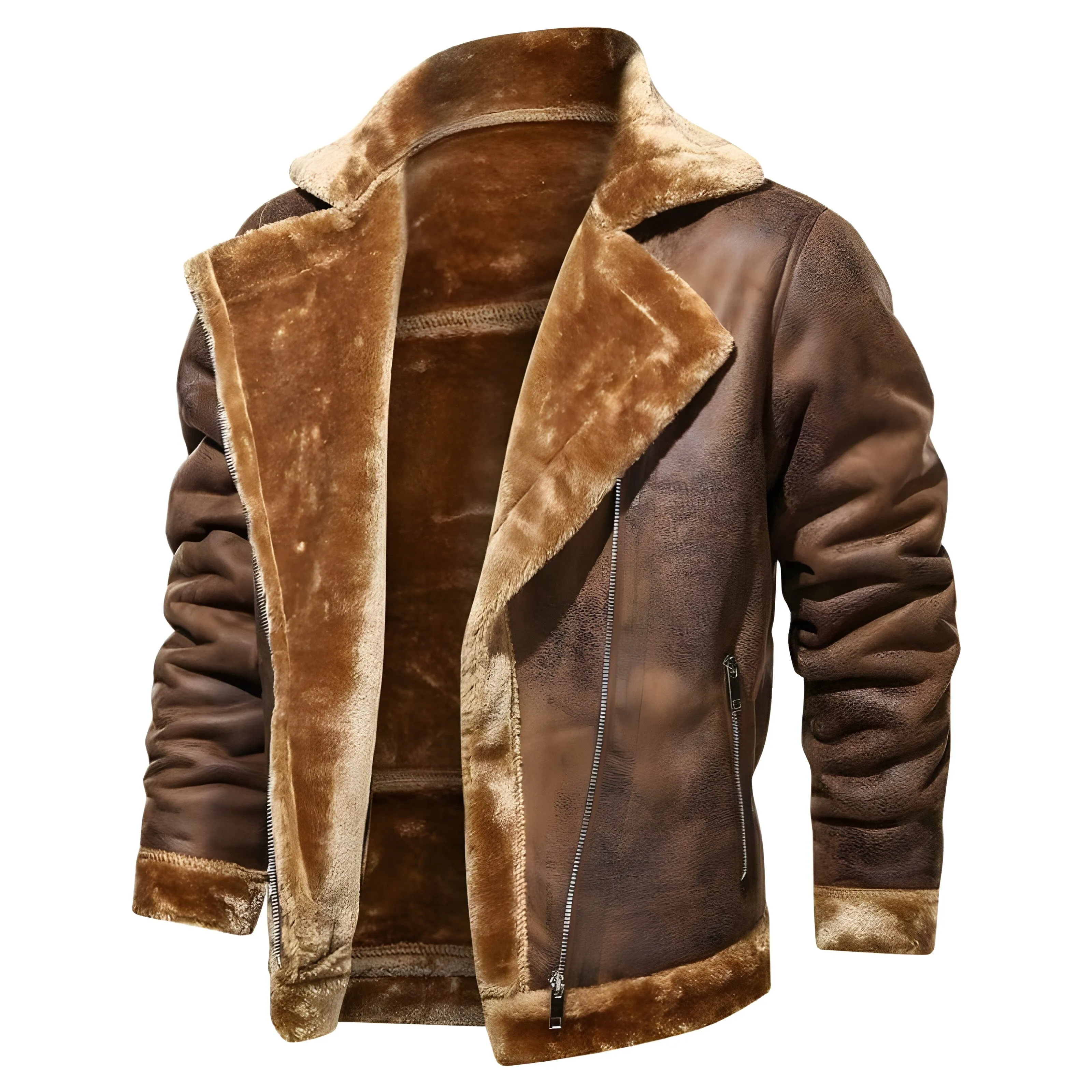 The Direwolf Faux Fur Winter Jacket - Brown